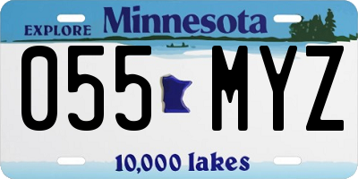 MN license plate 055MYZ