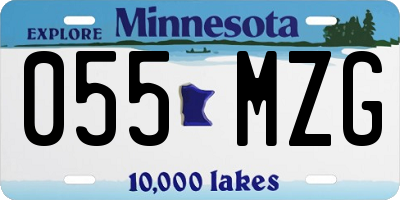 MN license plate 055MZG
