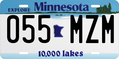 MN license plate 055MZM