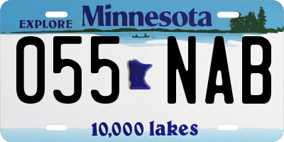 MN license plate 055NAB