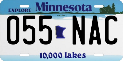MN license plate 055NAC