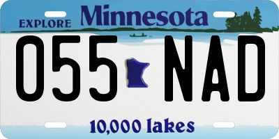MN license plate 055NAD