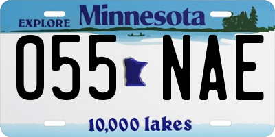 MN license plate 055NAE