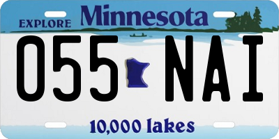 MN license plate 055NAI