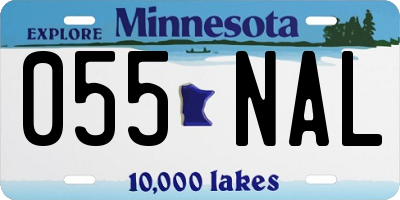 MN license plate 055NAL