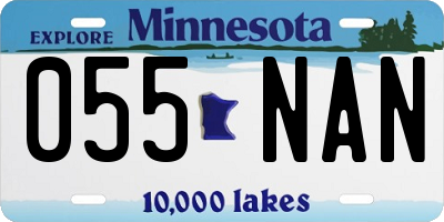 MN license plate 055NAN