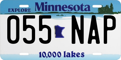 MN license plate 055NAP