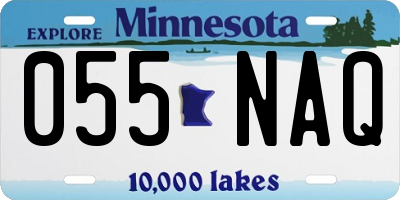 MN license plate 055NAQ
