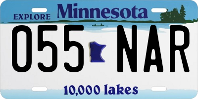 MN license plate 055NAR
