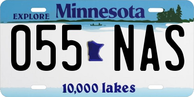 MN license plate 055NAS