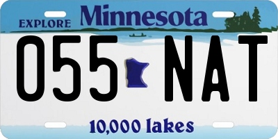 MN license plate 055NAT