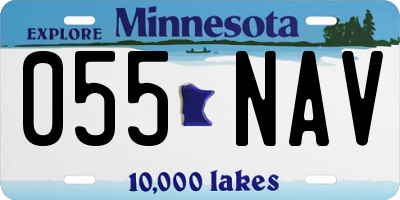 MN license plate 055NAV