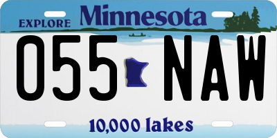 MN license plate 055NAW