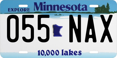 MN license plate 055NAX