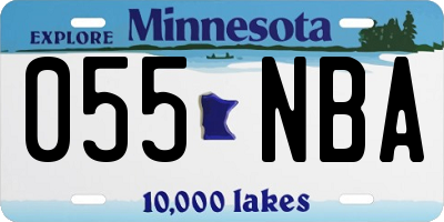 MN license plate 055NBA