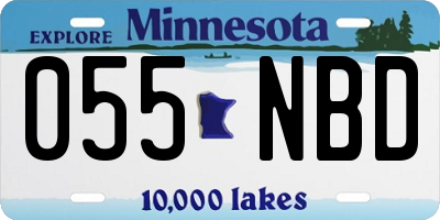 MN license plate 055NBD