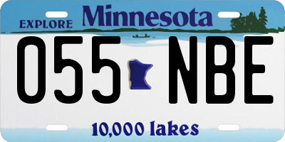 MN license plate 055NBE