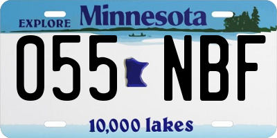 MN license plate 055NBF