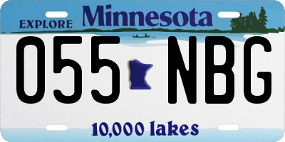 MN license plate 055NBG