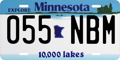 MN license plate 055NBM