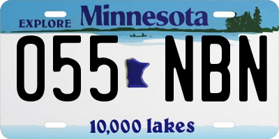 MN license plate 055NBN