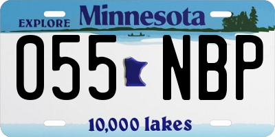 MN license plate 055NBP