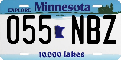 MN license plate 055NBZ