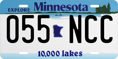 MN license plate 055NCC