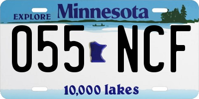 MN license plate 055NCF