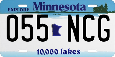 MN license plate 055NCG