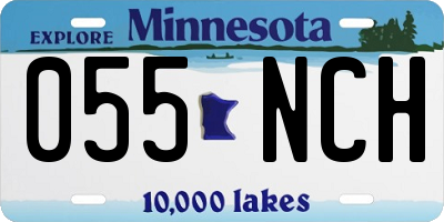 MN license plate 055NCH