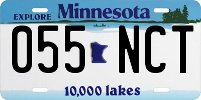 MN license plate 055NCT