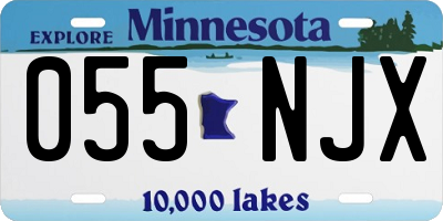MN license plate 055NJX