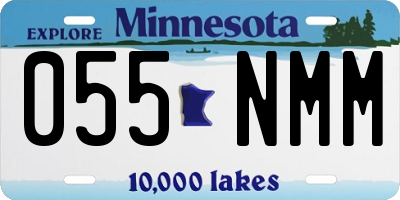 MN license plate 055NMM