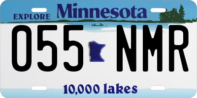 MN license plate 055NMR