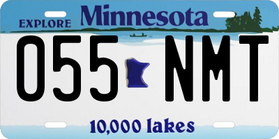MN license plate 055NMT