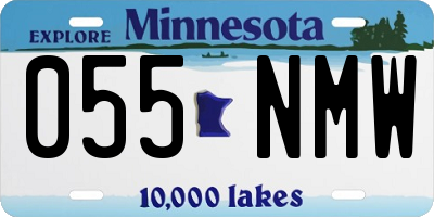 MN license plate 055NMW