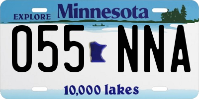 MN license plate 055NNA