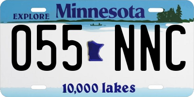 MN license plate 055NNC