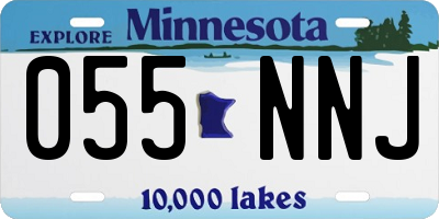 MN license plate 055NNJ