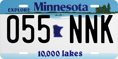 MN license plate 055NNK