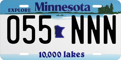 MN license plate 055NNN