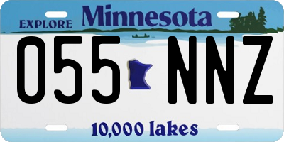 MN license plate 055NNZ