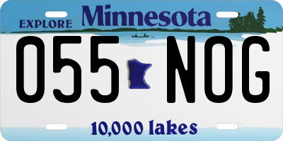 MN license plate 055NOG