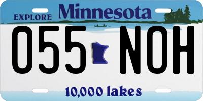 MN license plate 055NOH
