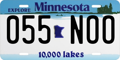 MN license plate 055NOO