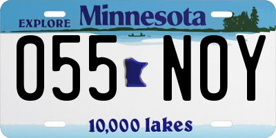 MN license plate 055NOY