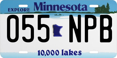 MN license plate 055NPB