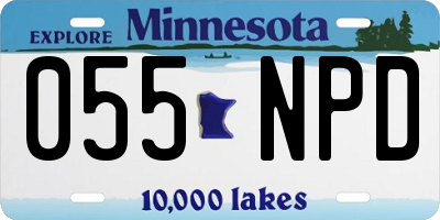 MN license plate 055NPD