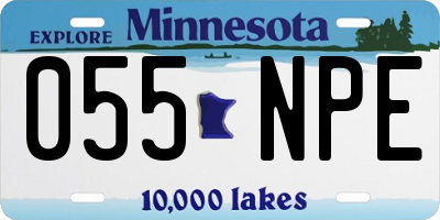 MN license plate 055NPE